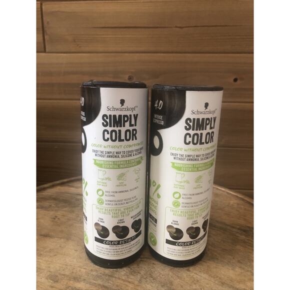 2~Schwarzkopf Simply Color Permanent Hair Dye 4.0 Intense Espresso Brown See - Picture 3 of 6